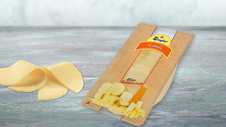 Verpackung für einen Käseproduzenten
