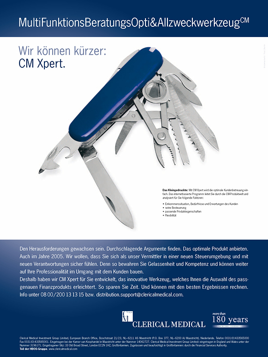 Anzeige Fachmagazin Clerical Medical