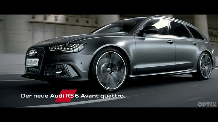 Audi RS6 – für OPTIX International Hamburg GmbH – auf Autodesk Flame
