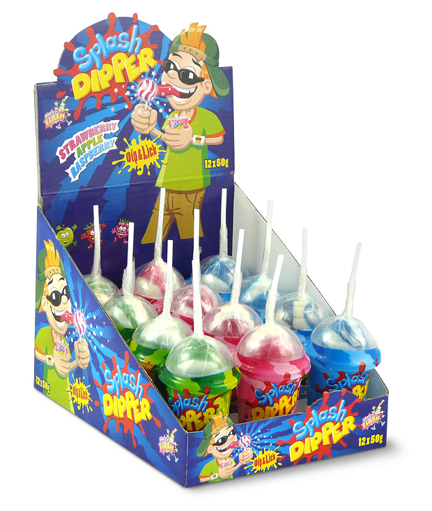 Display Lutscher „Splash Dipper“ für Alex Sweets