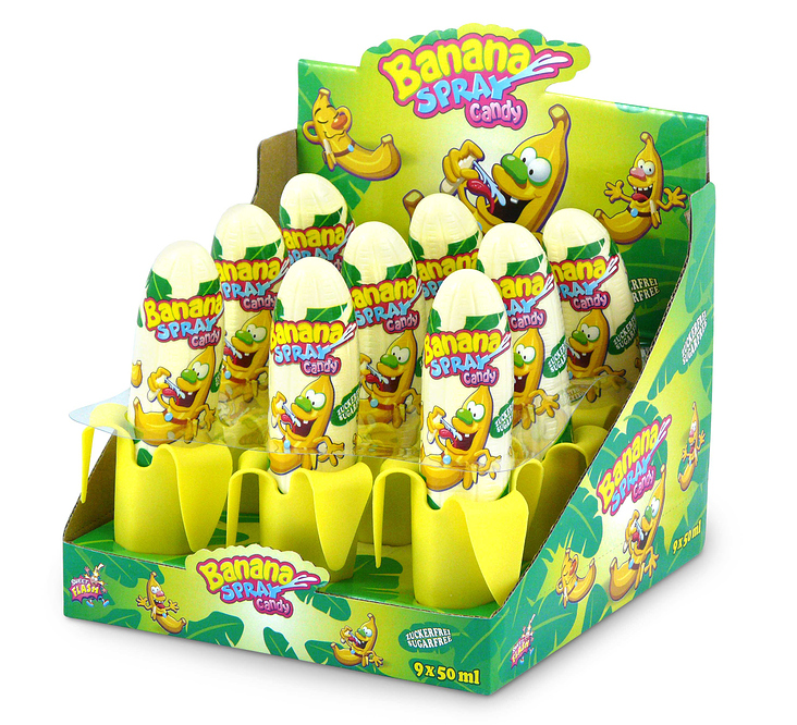 Display „Banana Spray“ für Alaex Sweets