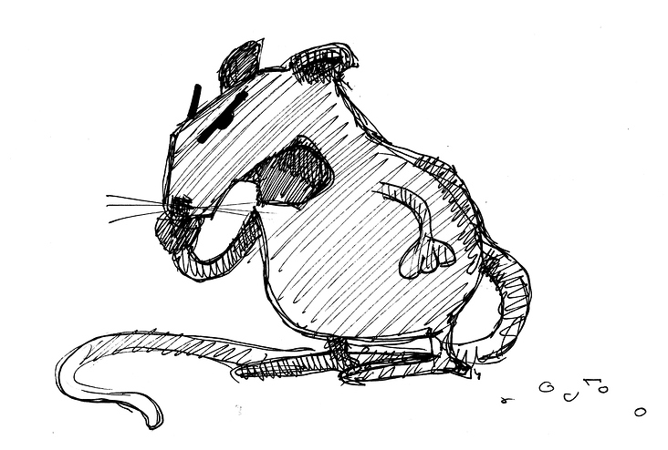Karikatur einer Maus