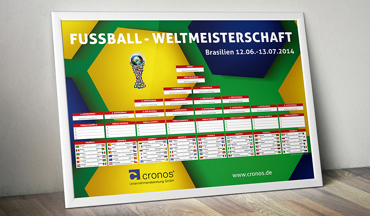 Spielplan für die Fußball-Weltmeisterschaft 2014 für Welling Sportmarketing