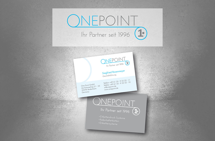 Nach zwei Jahrzehnten war ein neues und zeitgemäßes Logo der Firma „One Point“ gewünscht.