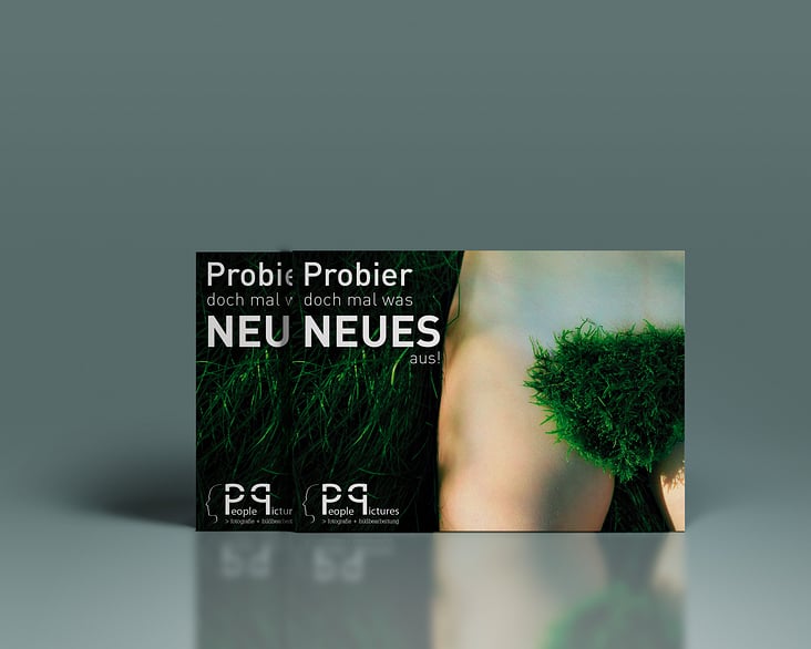 Flyer DIN A6: People-Pictures – Probier doch mal was Neues aus!