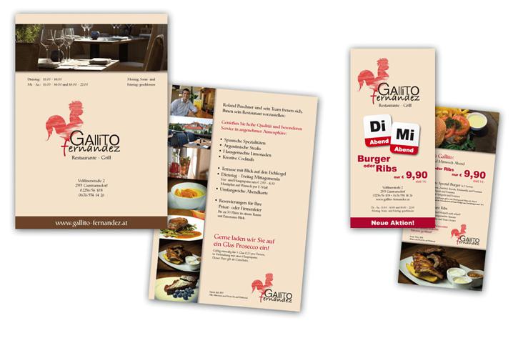 Restaurant Gallito A5 Flyer und Aktion