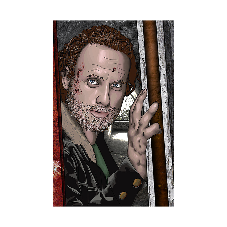 Walking Dead: Rick Grimes… created with Wacom Cintiq Companion 2 and Adobe Illustrator