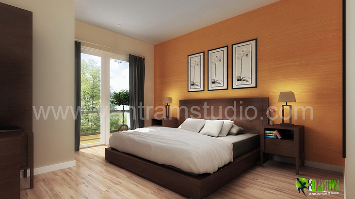 3D Innenarchitekt klassische elegantes Schlafzimmer