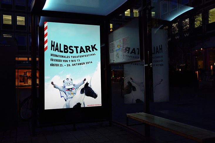 Theaterfestival HALBSTARK, Citylight Plakat