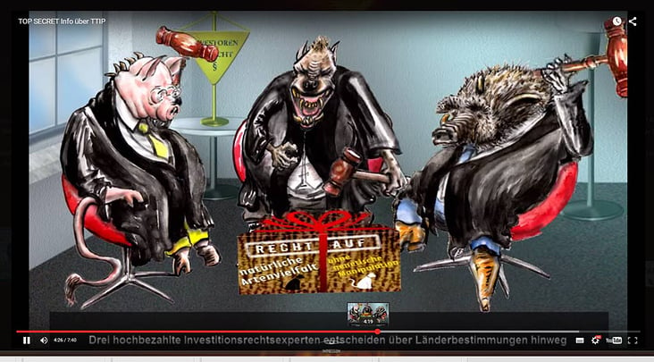 Video zum Thema TTIP mit Illustrationen