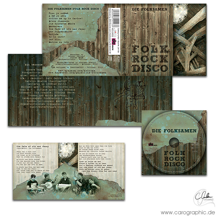 CD Cover & Booklet – Die Folksamen – by carographic