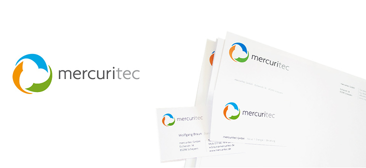 mercuritec // Logo, Geschäftsausstattung, Werbemittel, Weihnachtskarten