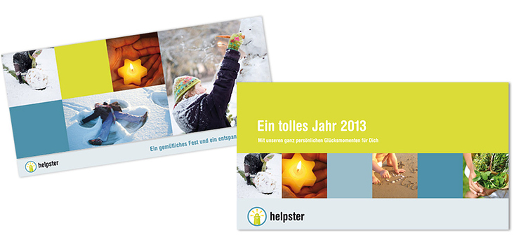 helpster // Konzept und Design Tischkalender, Weihnachtskarte