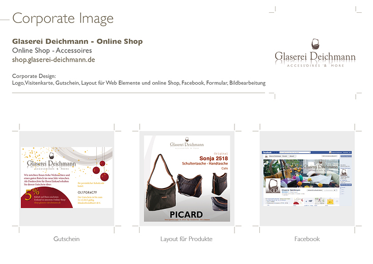 Corporate Image: Glaserei Deichmann- Online Shop – Mainz