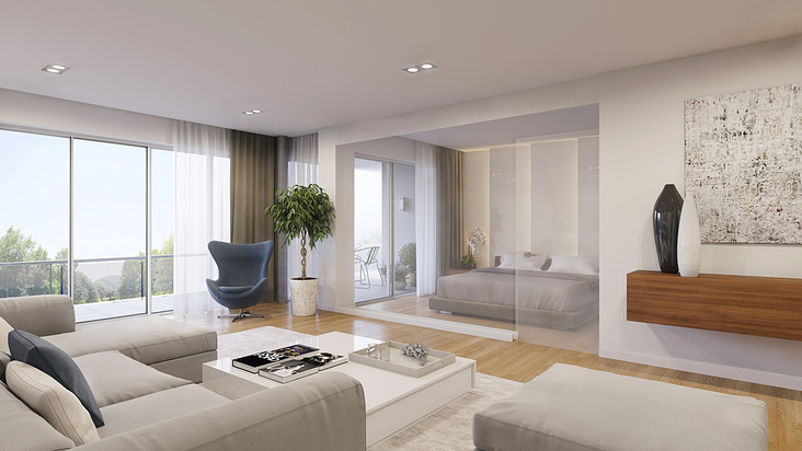 Wohnung Interieur 3D Visualisierung 1