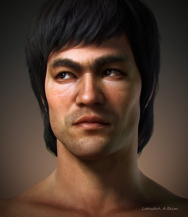 3D Porträt – „Bruce Lee“