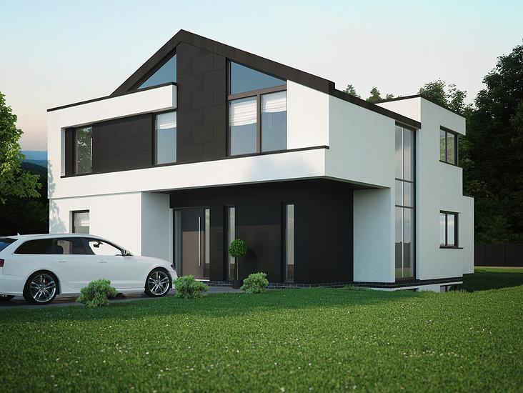 3D-Architekturvisualisierung eines Wohnhauses für einen Privatkunden