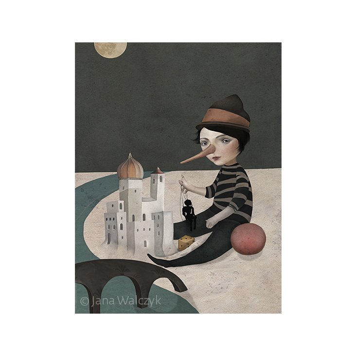 „Pinocchio“, Illustrationsserie für Ausstellung