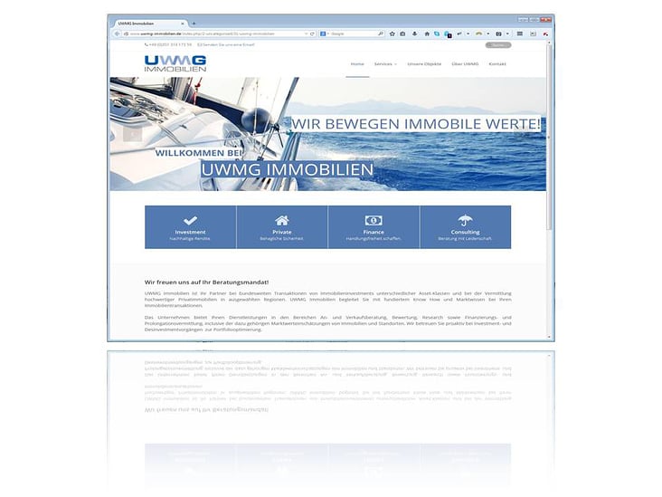 UWMG Immobilien – komplettes Corporate und responsive Web Design