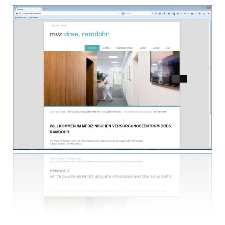 Dres. Ramdohr, Berlin – Responsive Webdesign mit CMS