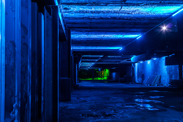 Blue Hallway