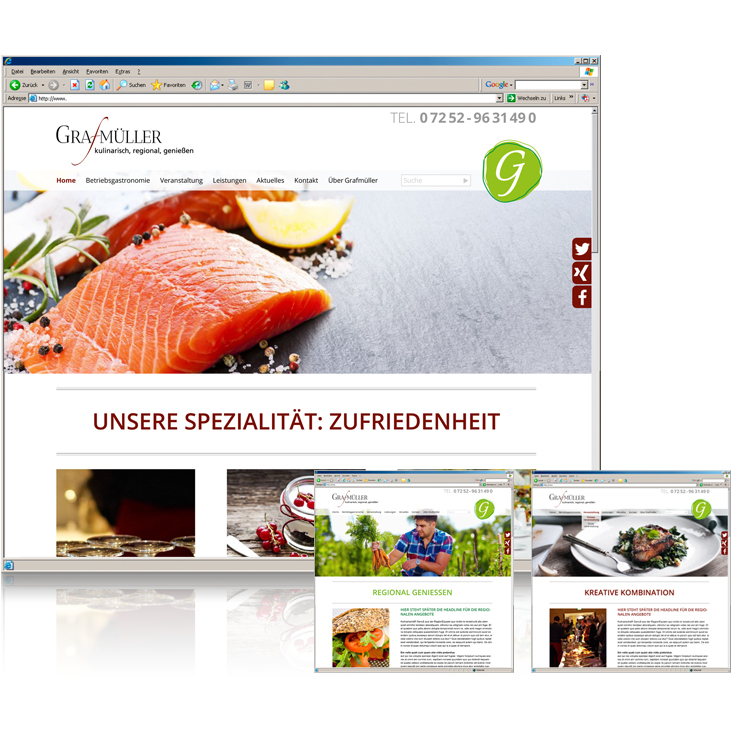 Grafmüller Catering Homepage