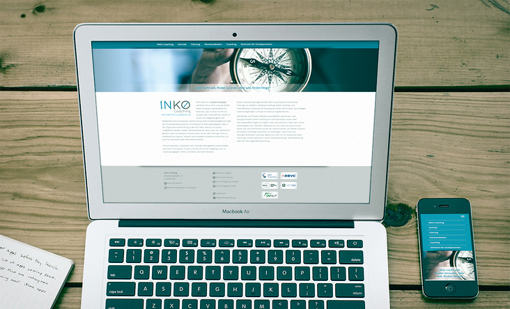 Website mit TYPO3 und responsive Webdesign für INKO Coaching