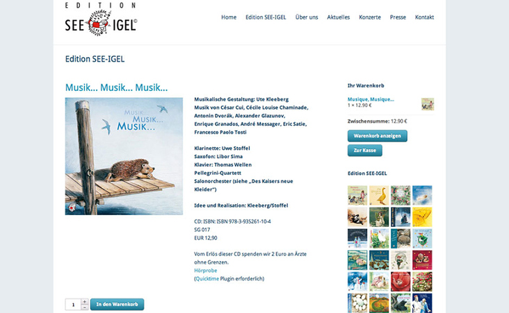 See-Igel: Responsives Web Design, Programmierung und Shop