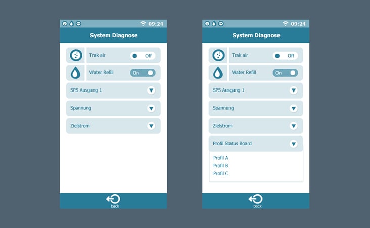 Hoppecke Batterien: Touch Display Design