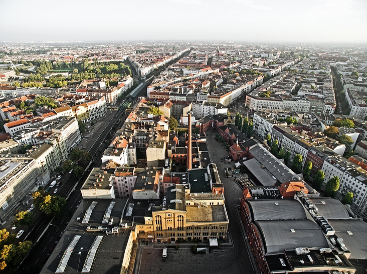 Luftaufnahme Kulturbrauerei Berlin