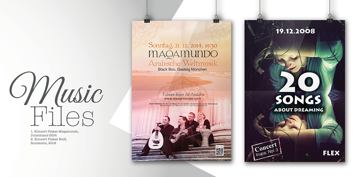1. Konzert Plakat Maqamundo, Dutschland 2014 / 2. Konzert Plakat Noi3, Rumänien, 2012