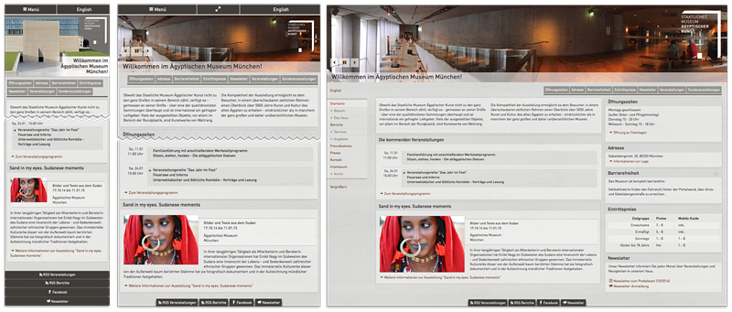 Responsive Webdesign: Museums-Webseite