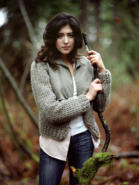 forest shoot—knit jacket