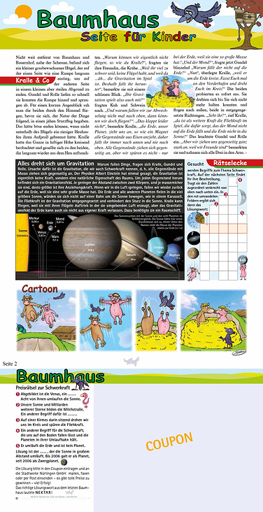 Baumhaus Thema: Sonnensystem und Gravitation