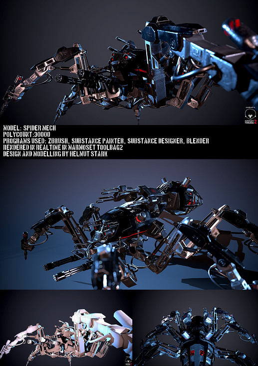 Spider Mech LowPoly