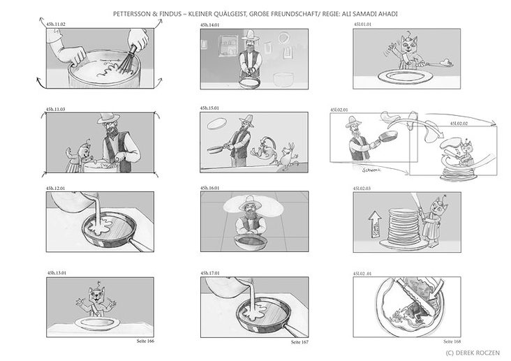 Petersson und Findus Storyboards 2