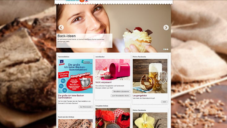 Pflege der Webseite Ich liebe backen sowie Erstellung des Newsletter + Pflege des Facebook Accounts