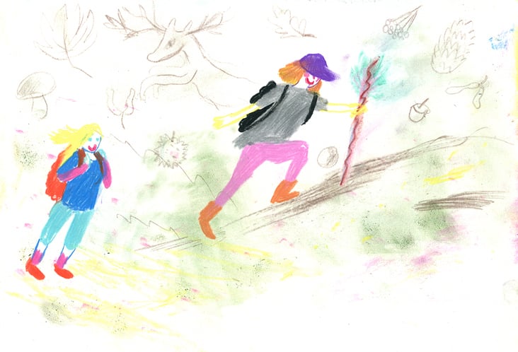 illustration „los, lass wandern!“