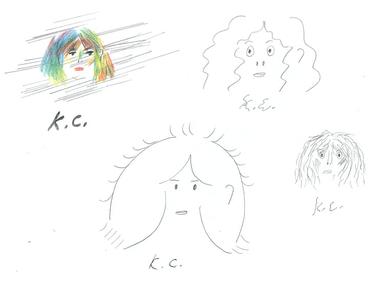 illustration, skizze  , different styles „k.c.“