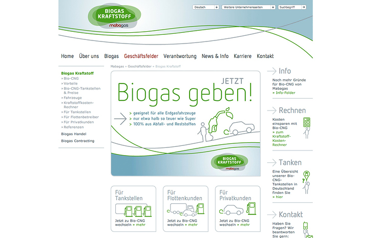 Mabagas Biogas Kraftstoff