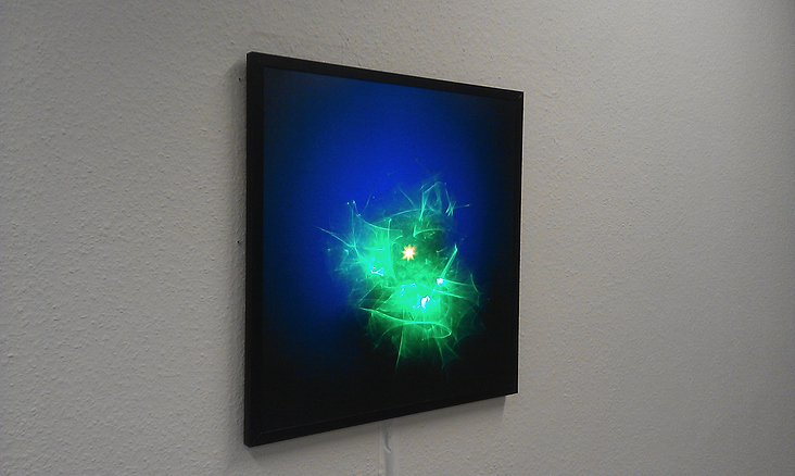LED Panel Laserbild „Photonic Nebula II“