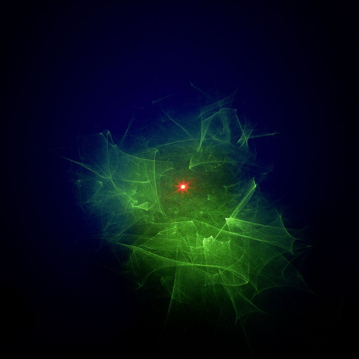 Laserbild „Photonic Nebula II“