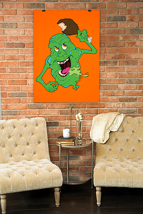 Ghostbusters—Slimer as a print.