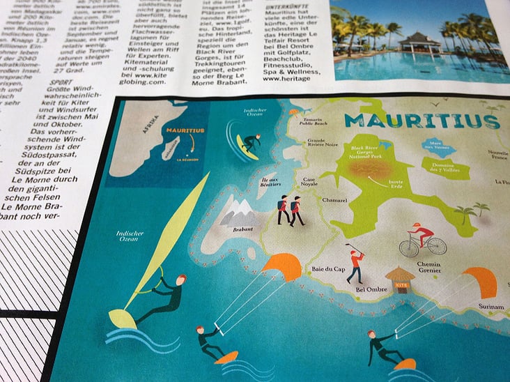Mauritius-Landkarte für FIT for FUN