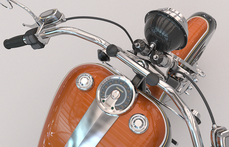 Vray rendering motorcycle