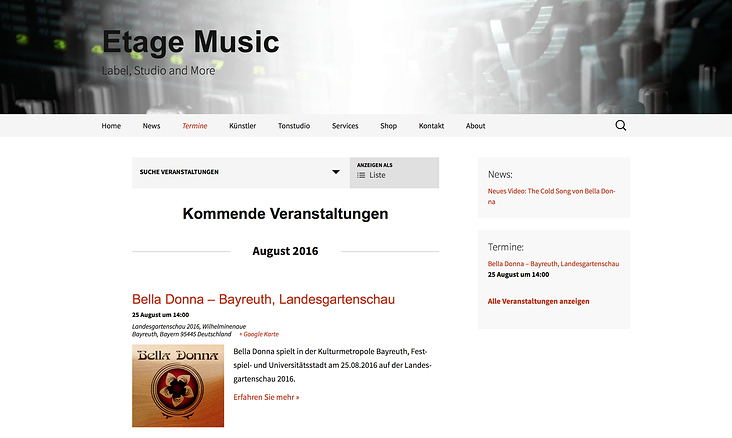 Homepage – Etage Music