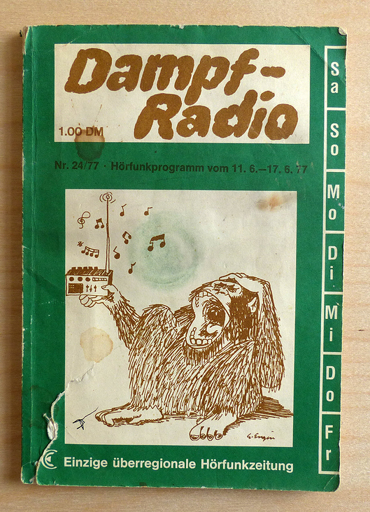 Titel-Illustration für das „Dampfradio“ Ausgabe 1977