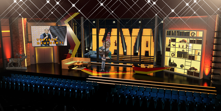 Visualisierung des TV-Studios, Kaya Yanar Show 2013; Auftraggeber MMC Studios Köln