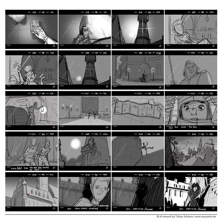 „Der Siebte Zwerg“ Storyboards