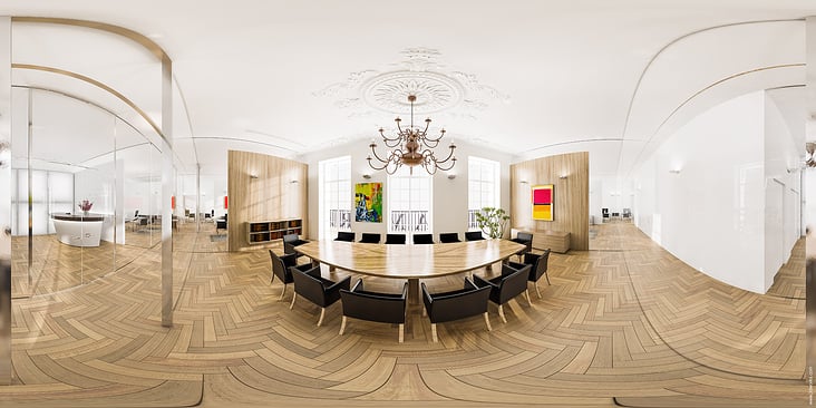 panoramisches rendering – office interior berlin kurfürstendamm